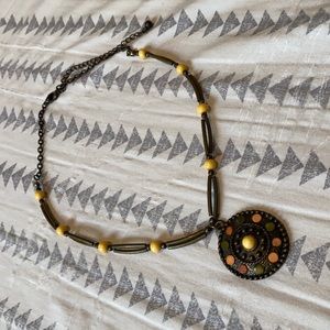 Vintage Boho Beaded Statement Necklace
